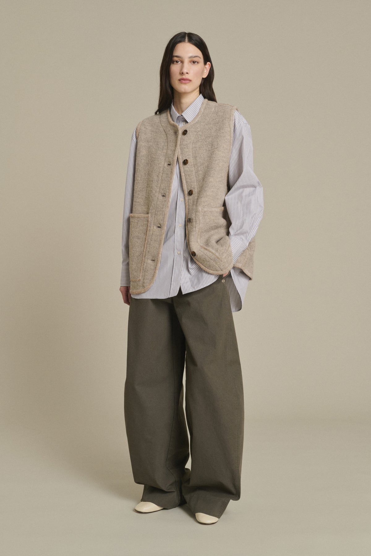 VESTE CHICAGO BEIGE/GRIS vue 1