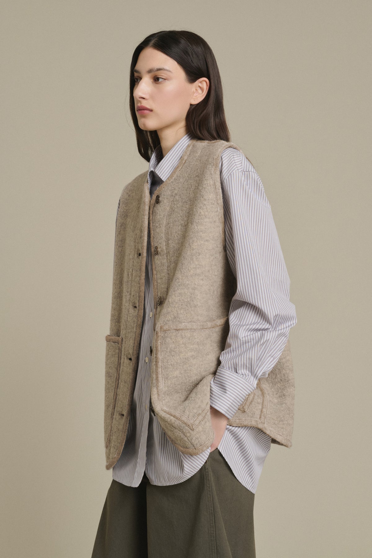 VESTE CHICAGO BEIGE/GRIS vue 3