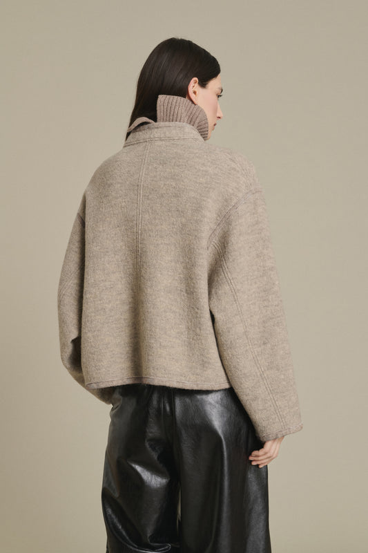 VESTE OLYMPE BEIGE/GRIS