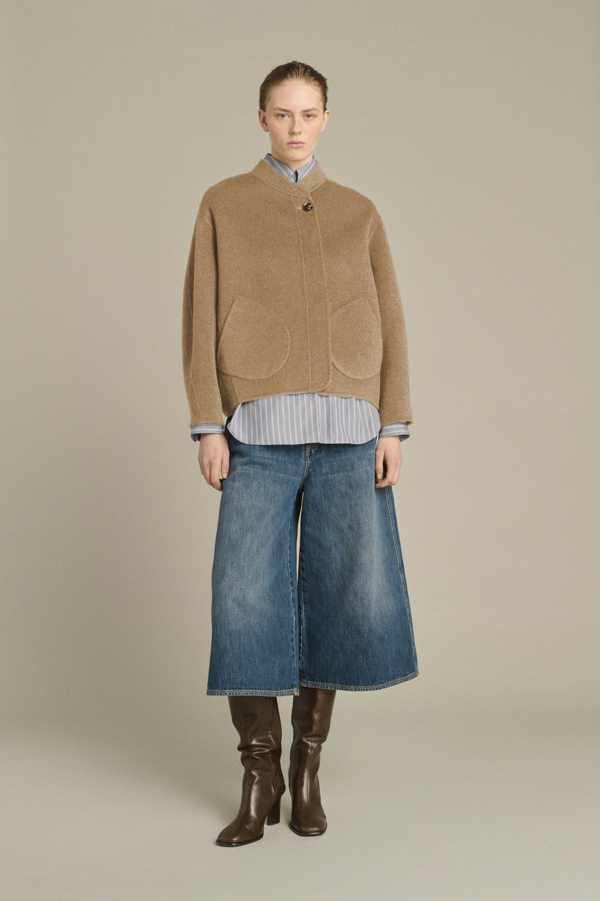 Manteau Windsor - Camel Chiné - Laine - Femme vue 2