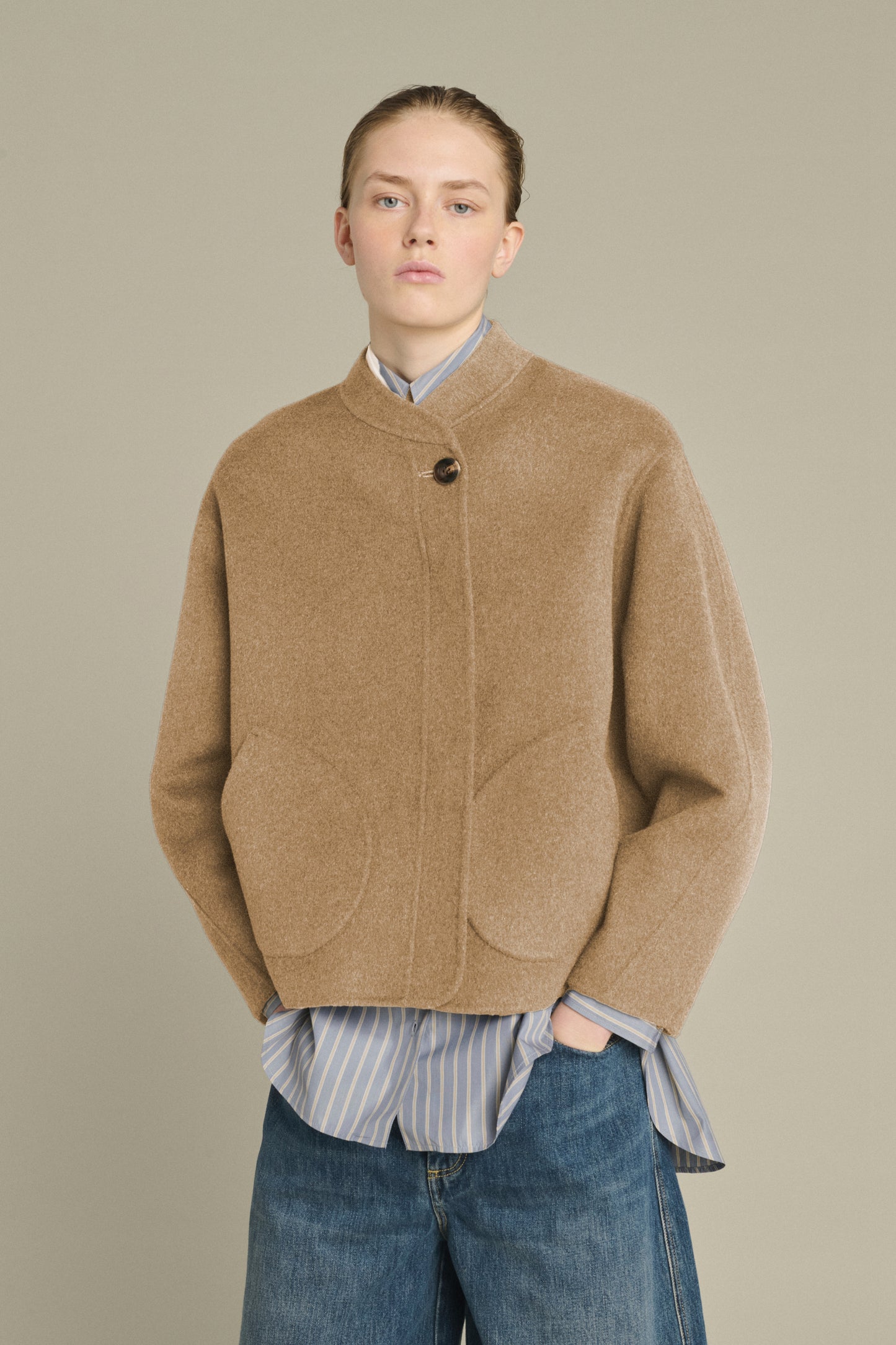 Manteau Windsor - Camel Chiné - Laine - Femme