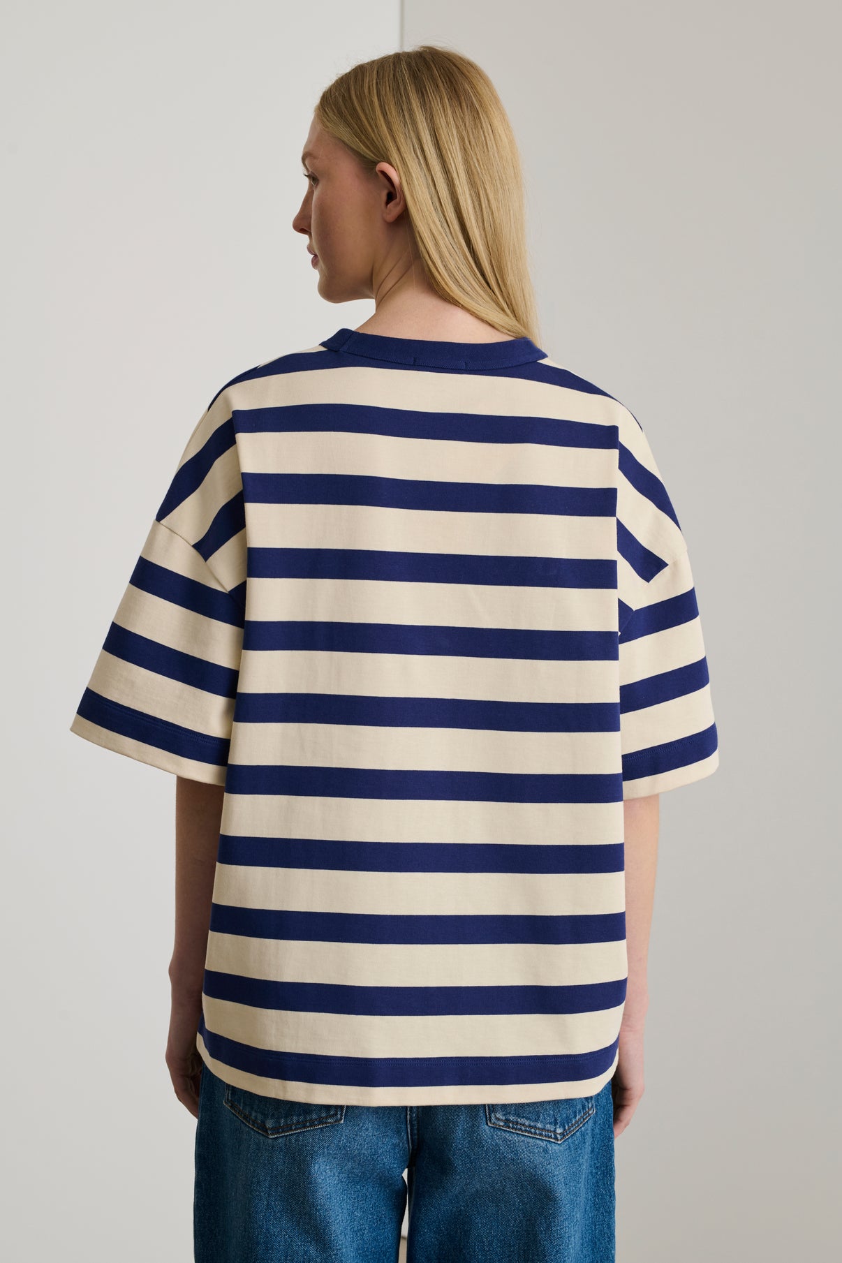 Tee-Shirt Adam - Écru/Marine - Coton - Femme vue 4