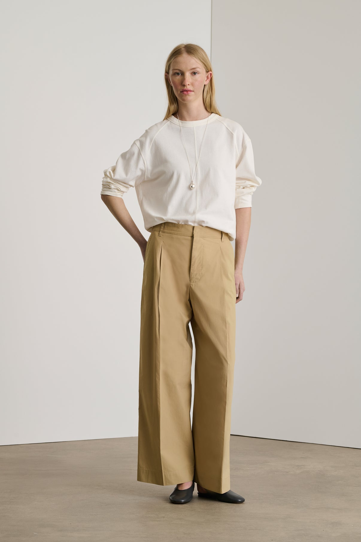 Pantalon Devy - Beige Foncé - Coton - Femme vue 1