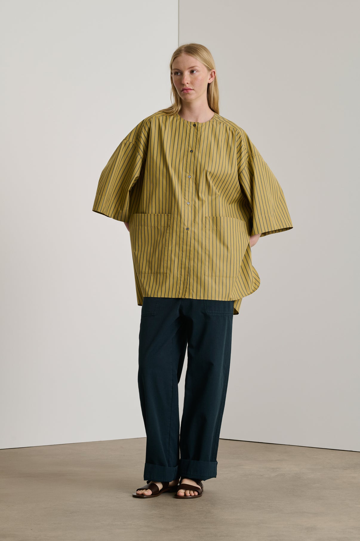Blouse Diva - Ocre/Vert - Coton - Femme vue 1