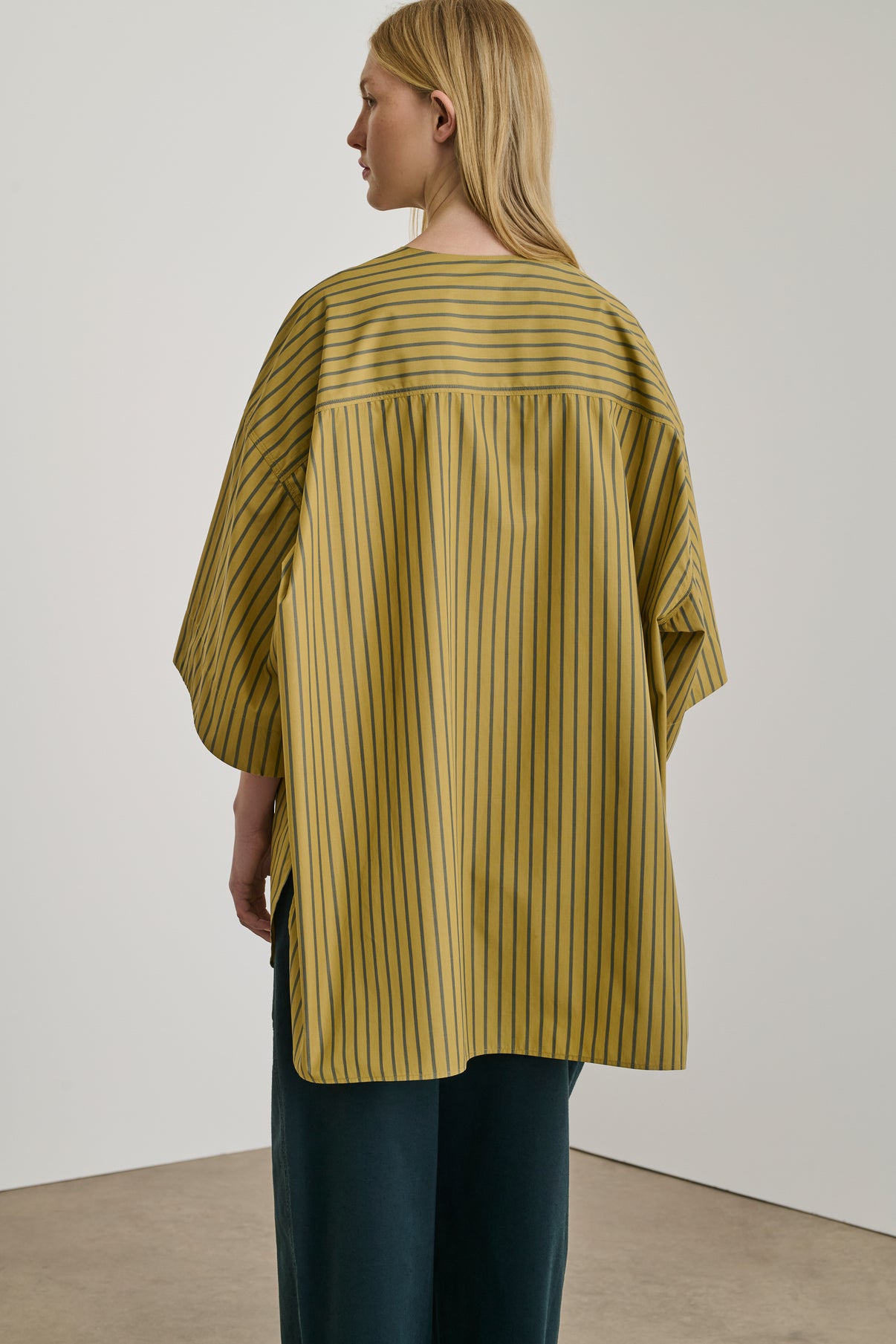 Blouse Diva - Ocre/Vert - Coton - Femme vue 2