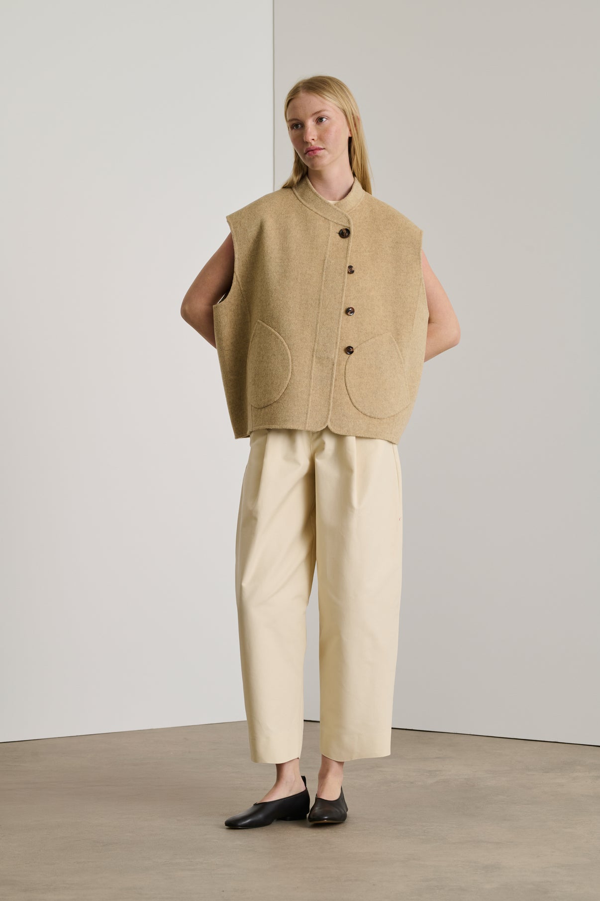 Blouson Adeline - Beige Chiné - Laine - Femme vue 4