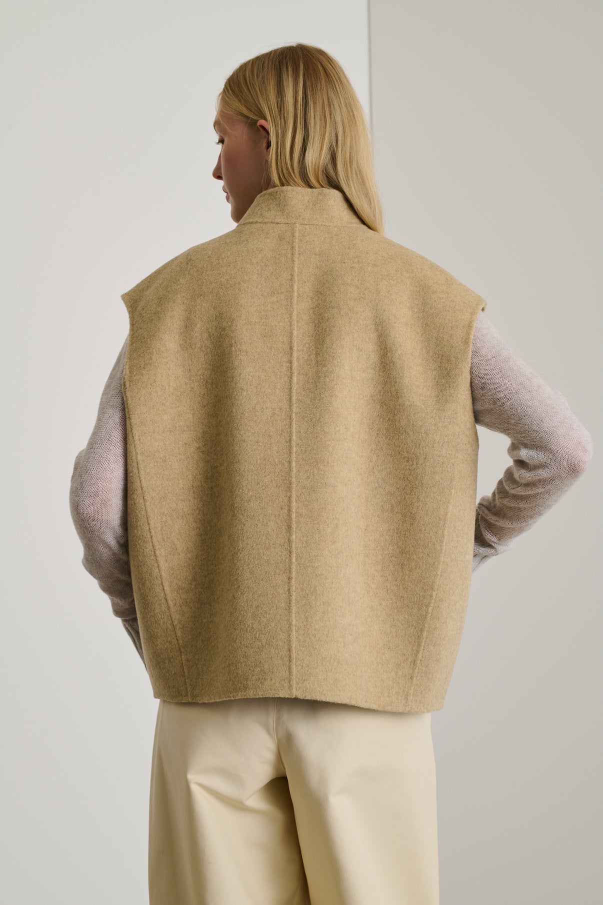 Blouson Adeline - Beige Chiné - Laine - Femme vue 3