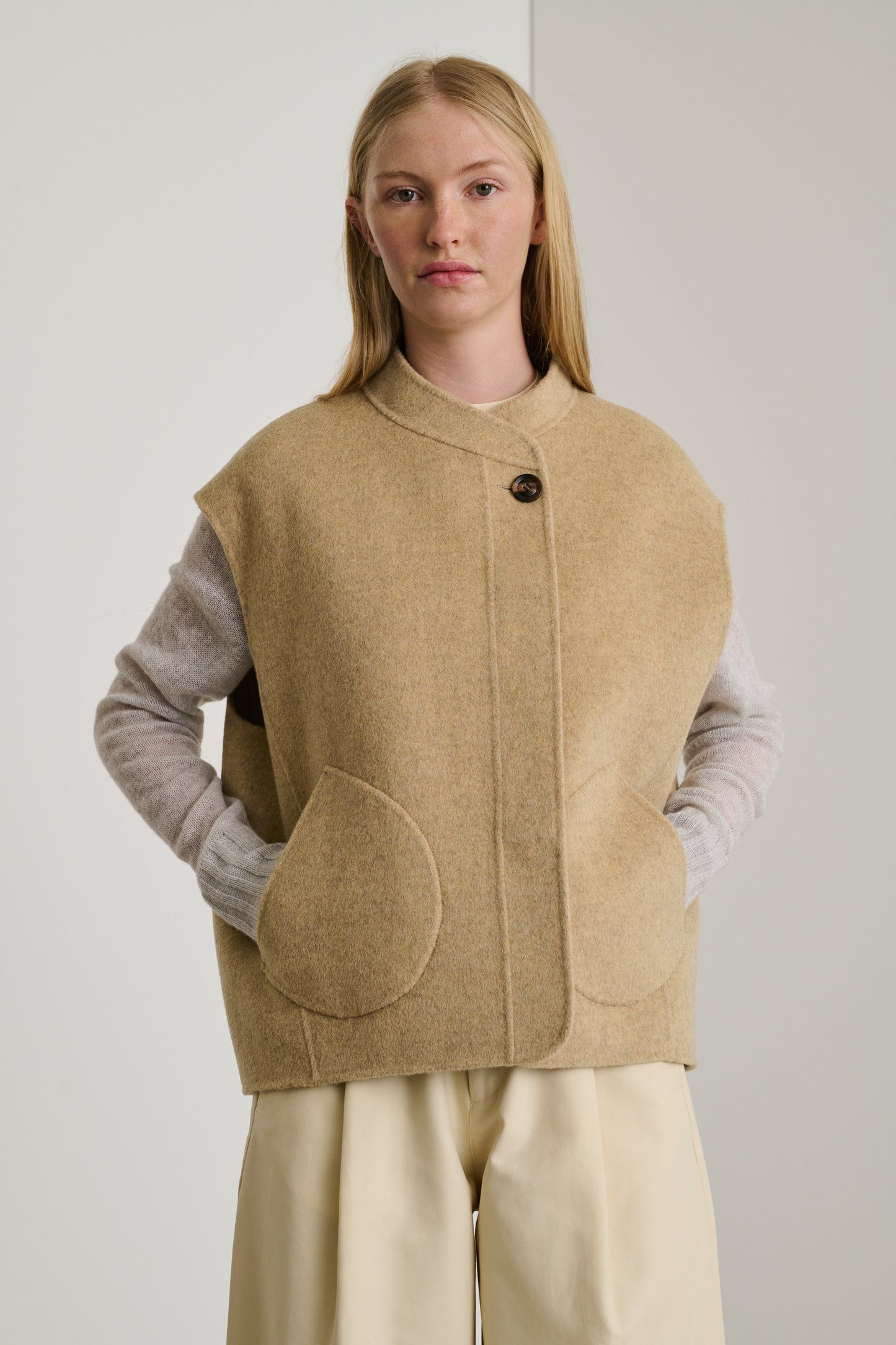 Blouson Adeline - Beige Chiné - Laine - Femme