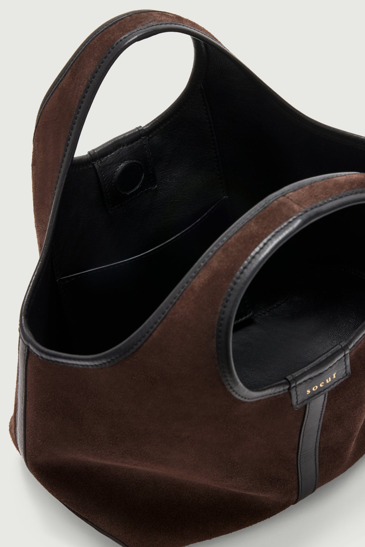 Sac Douce Mini - Marron Foncé - Cuir - Femme vue 4