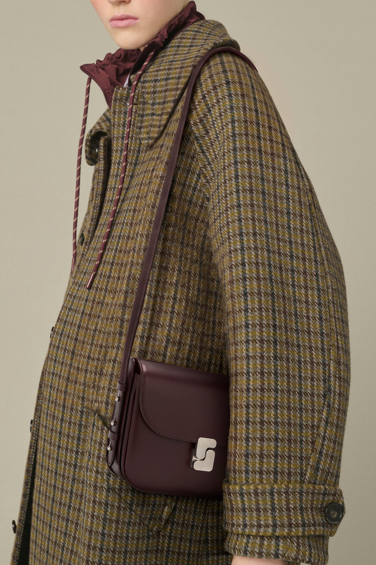 Sac Bellissima Mini - Bordeaux Cuir Box - Soeur
