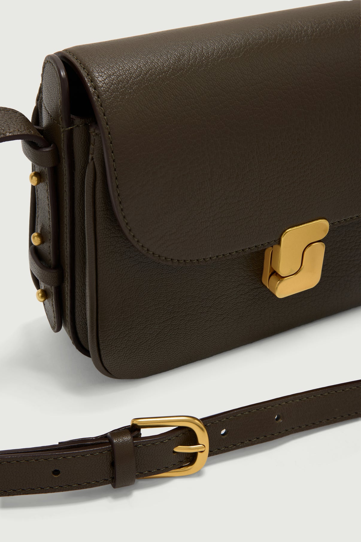 Bellissima Mini bag - Dark Khaki - Leather - Women vue 3
