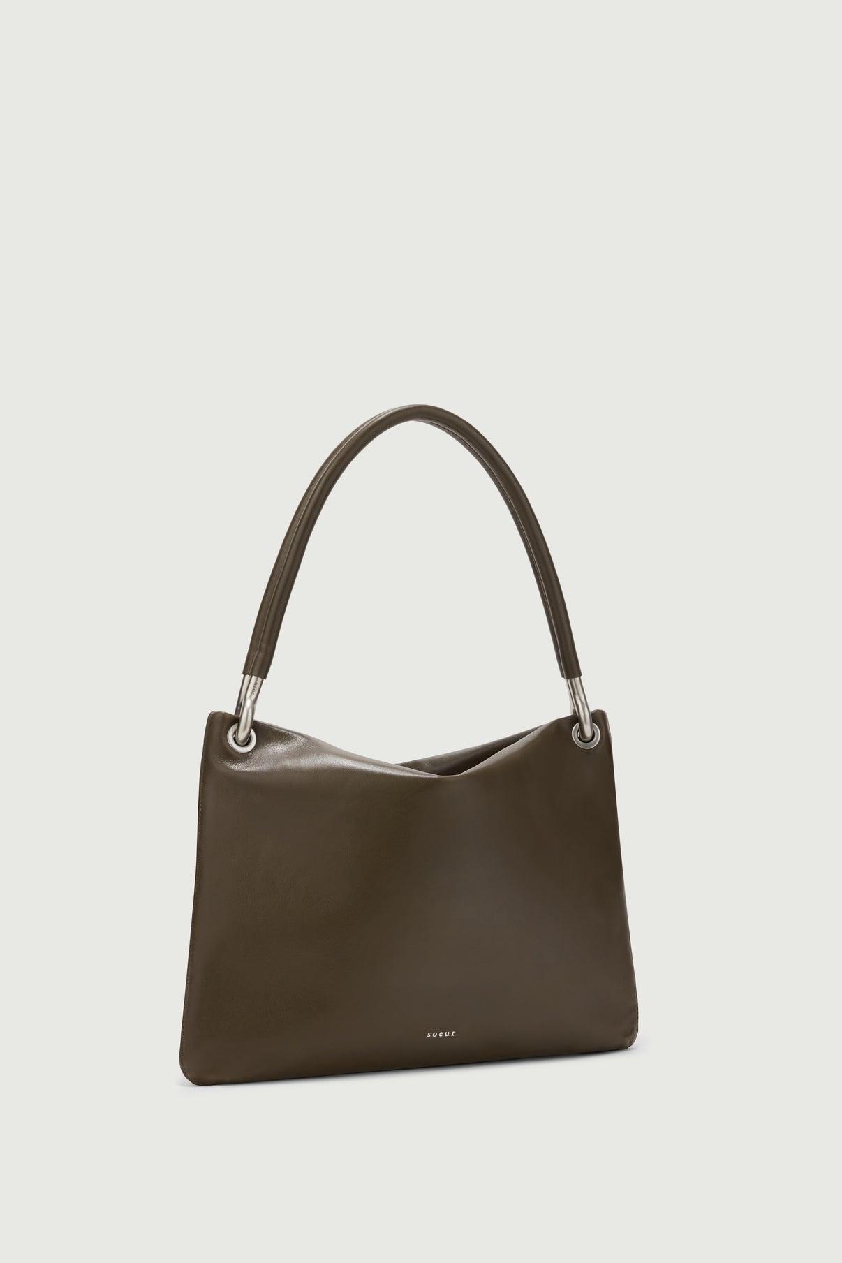 Gia Mini Tote Bag - Khaki - Leather - Women vue 2