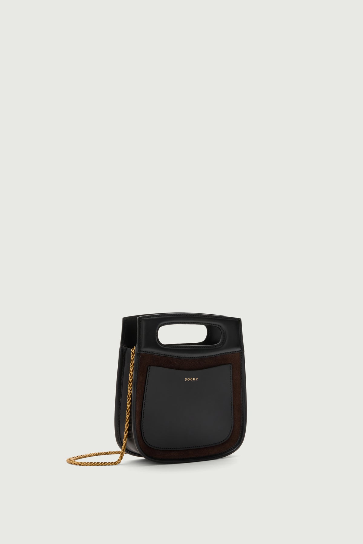 Sac Cheri Mini - Marron Foncé - Cuir - Femme